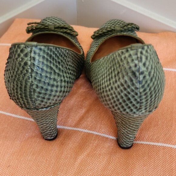 Green & Black Snakeskin Vince Camuto Women's Heels - Size 7.5 - Picture 3 of 9
